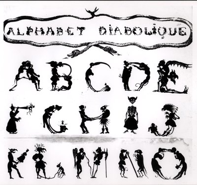 Devilish Alphabet, engraved by Delannois, 1825 (detail) by Delaporte
